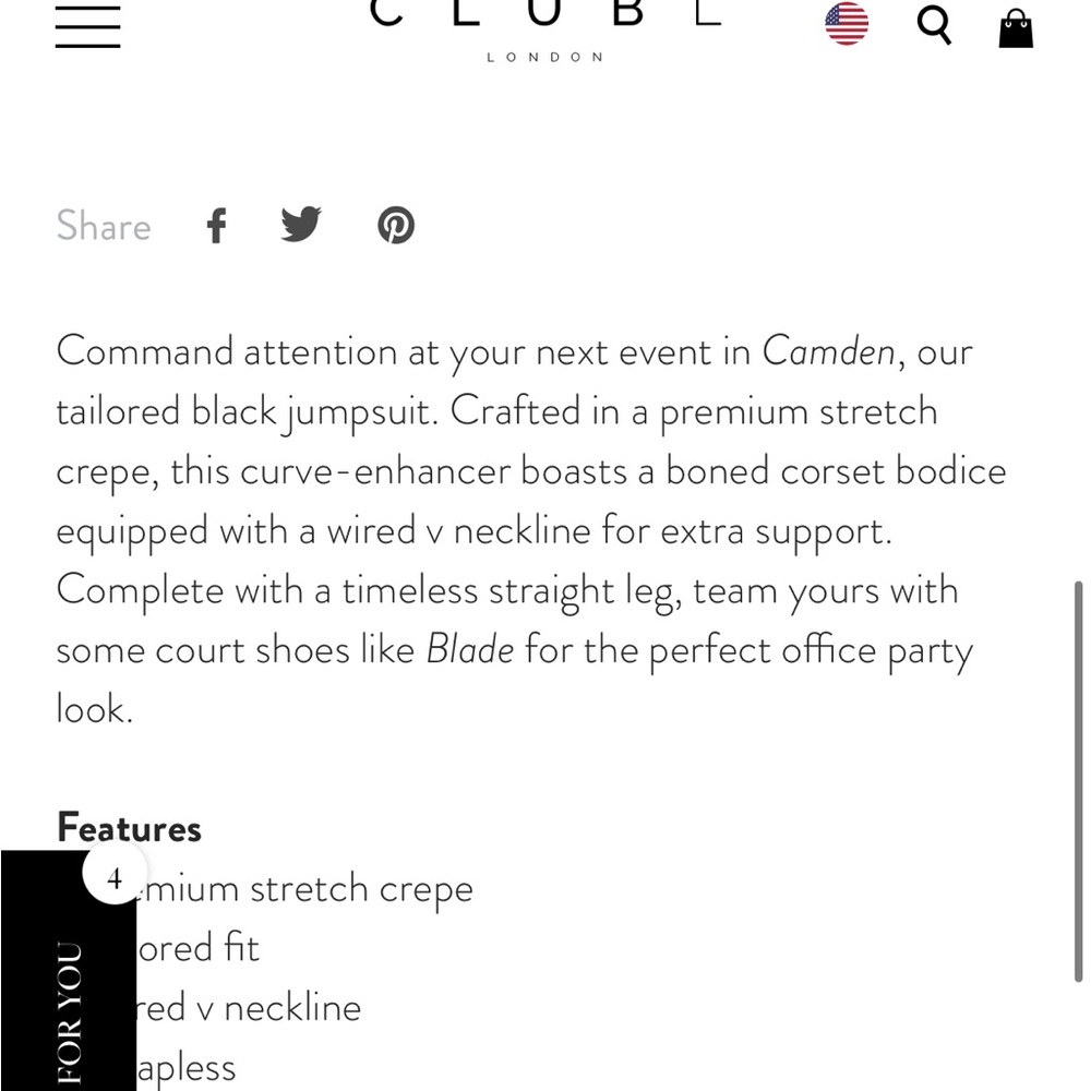 Club L London Black Strapless Jumpsuit - Picture 8 of 15